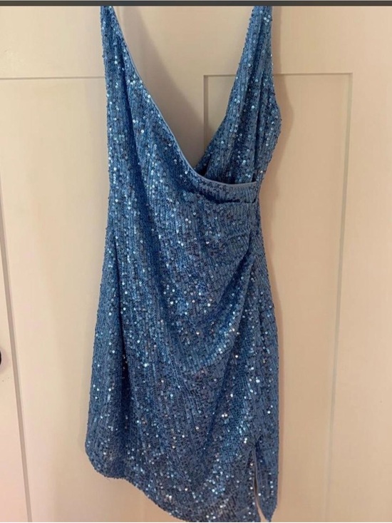 Hello Molly Dresses & Skirts - Hello Molly Blue Sequin Mini Dress